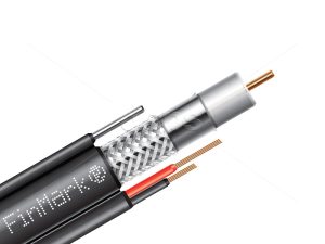 Абонентський коаксіальний кабель FinMark F5967BVM-2×0.75 POWER з додатковими струмоведучими провідниками
