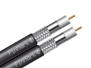 Coaxial cable 2F 690BVcu black FinMark (black, 152m)